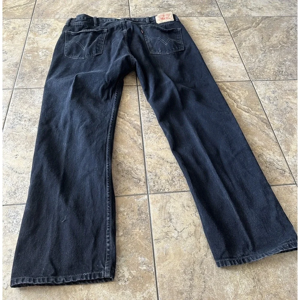 Levi's Men's Black Jeans 42x30 Straight Fit 505 Fit 41X30